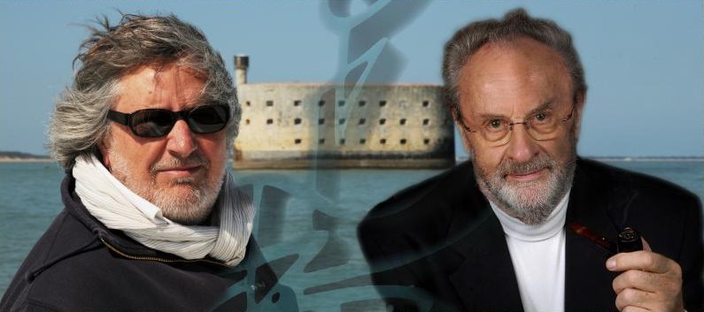 Jean-Pierre Mitrecey et Jacques Antoine devant Fort Boyard